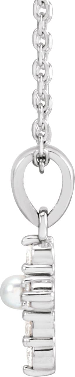 Pearl Cross Necklace or Pendant view 2