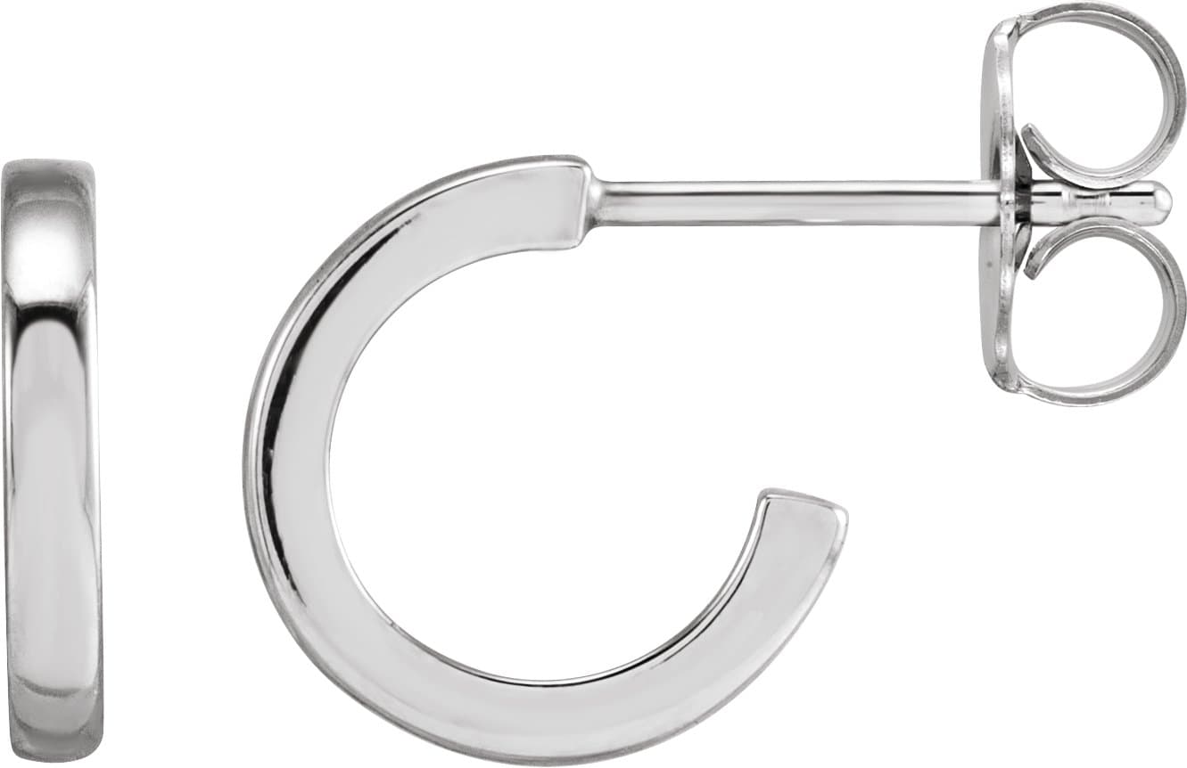 14K Rose 10 mm Hoop Earrings