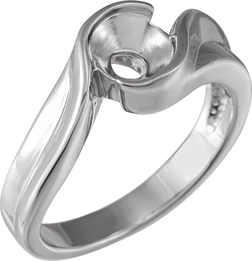 10K Rose Gold 5.2 mm Solitaire Engagement Ring Mounting