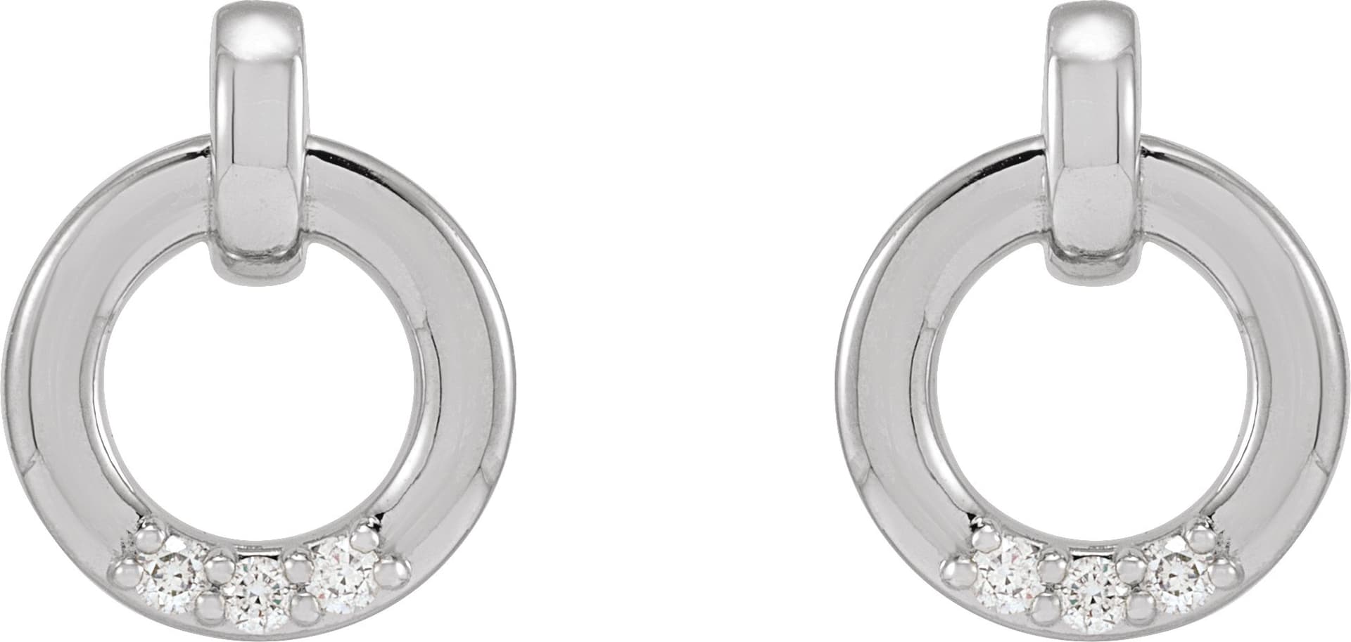 Accented Circle Earrings view 2