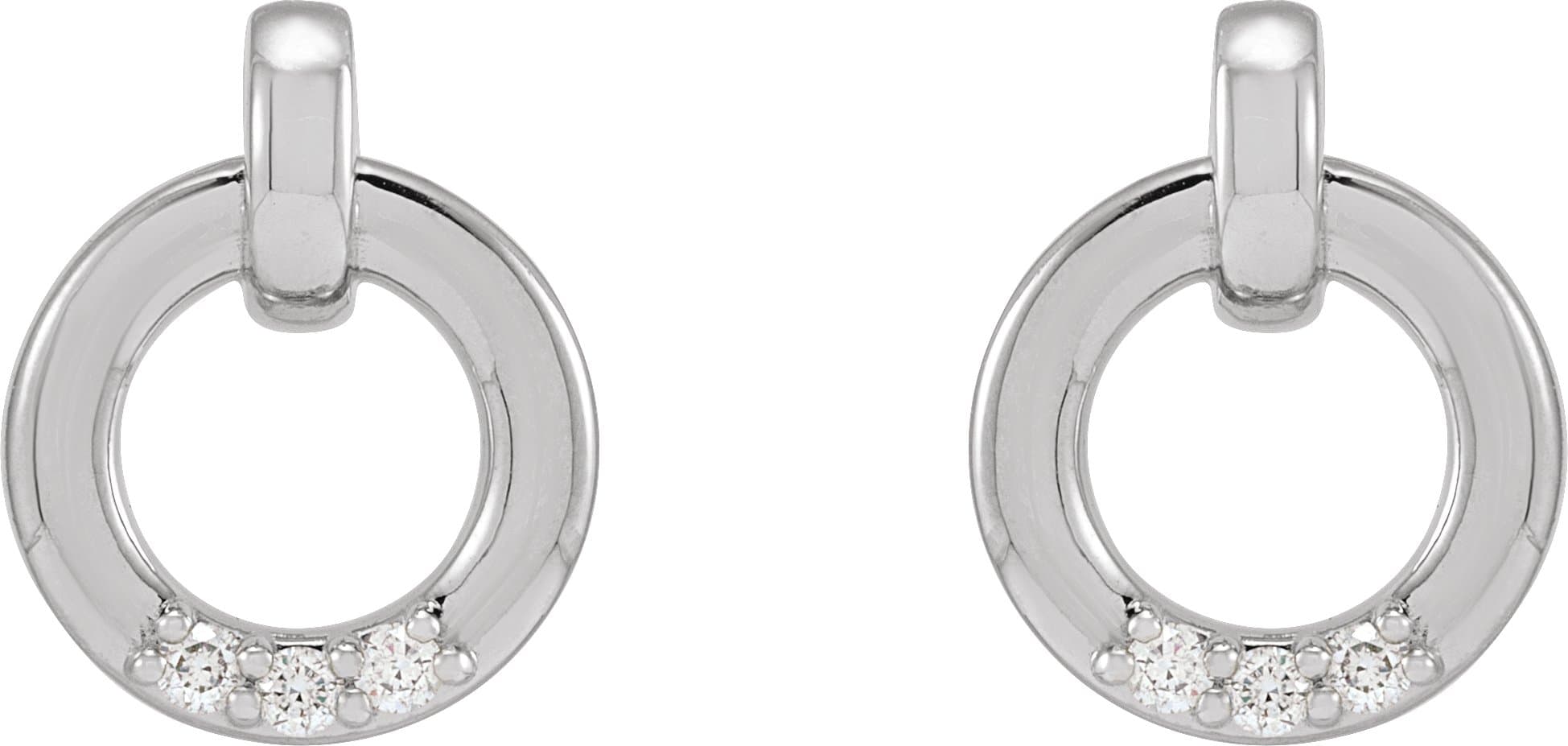 Accented Circle Earrings view 2