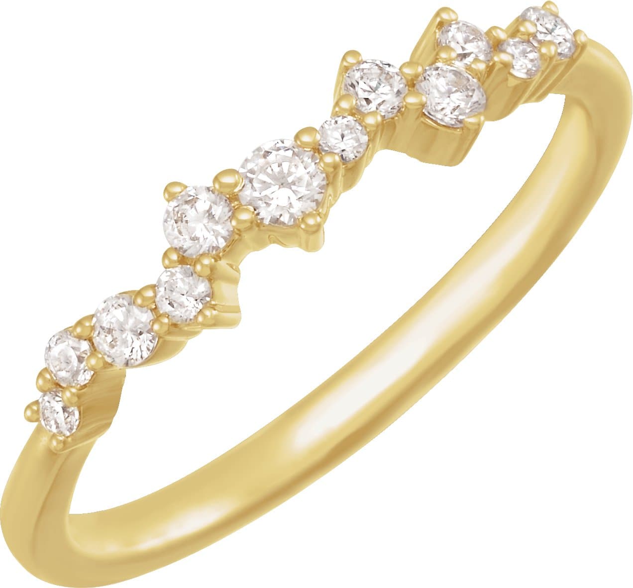 14K Rose 1/4 CTW Lab-Grown Diamond Scattered Stackable Ring