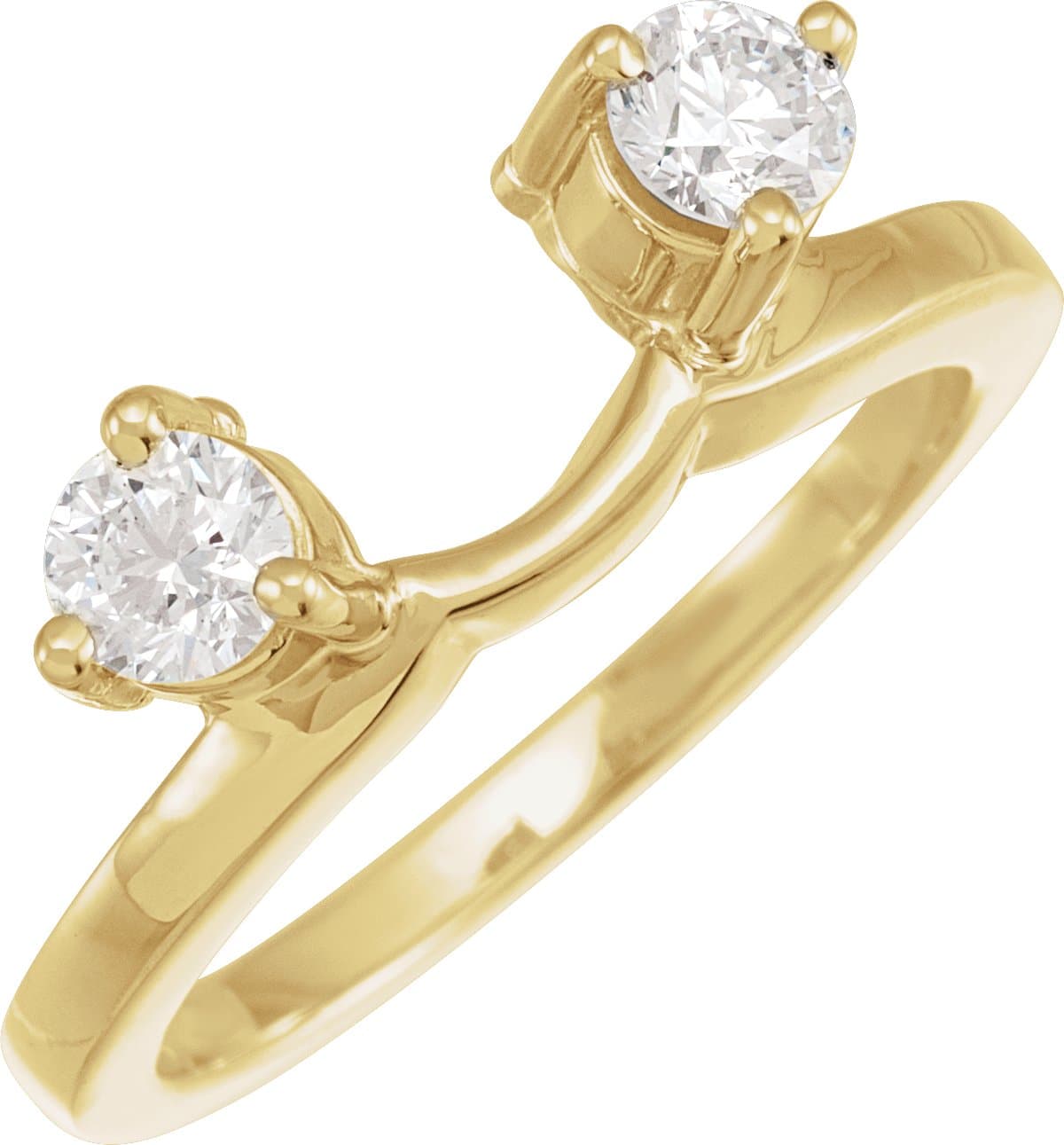 14K Rose 1/2 CTW Lab-Grown Diamond  Wrap-Style Enhancer