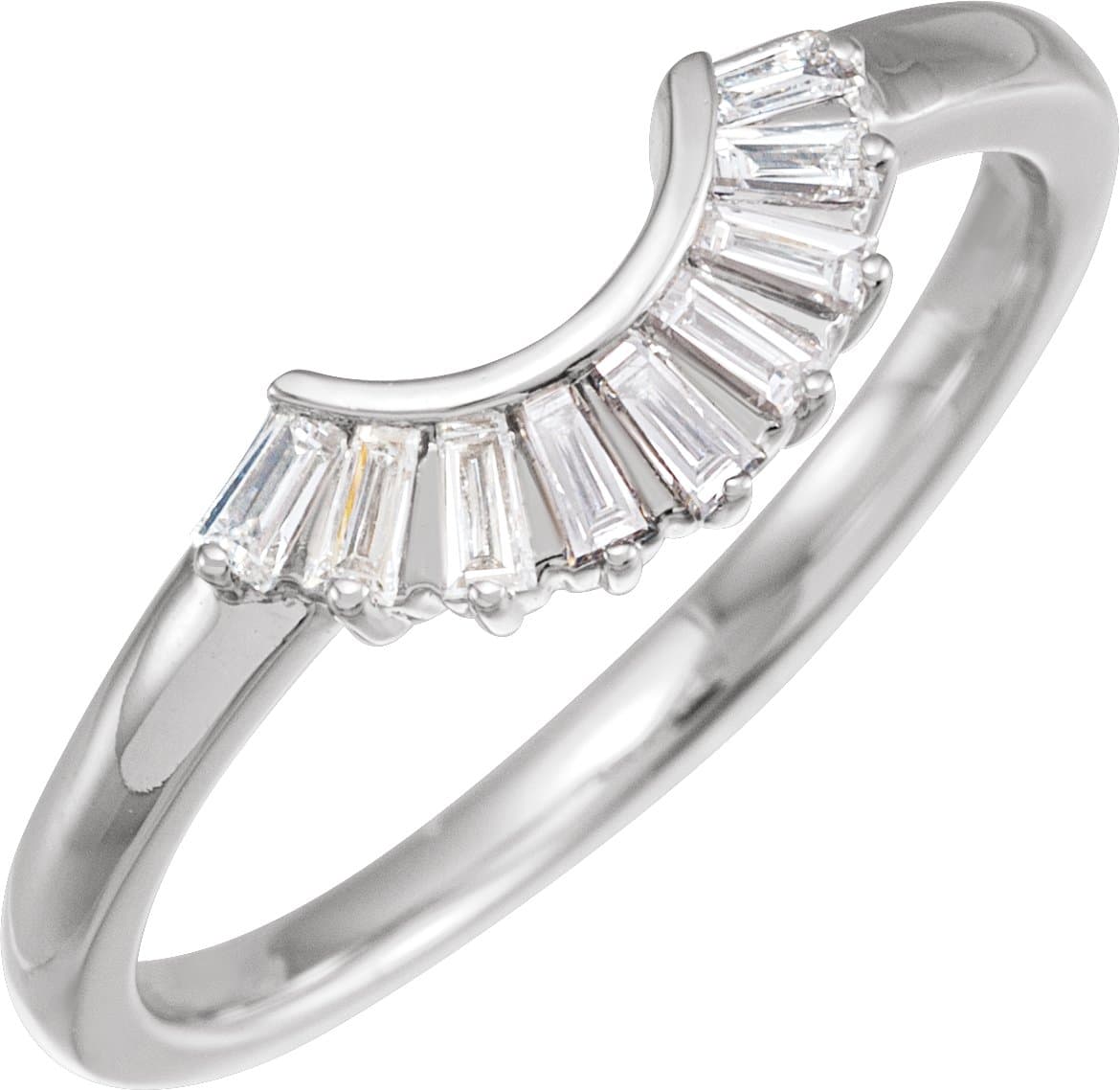 14K Rose 1/4 CTW Lab-Grown Diamond Contour Band