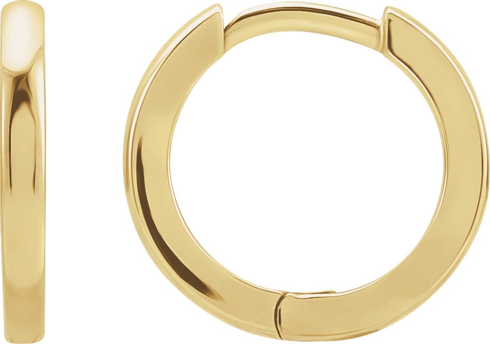 14K Rose Hinged 10 mm Hoop Earring
