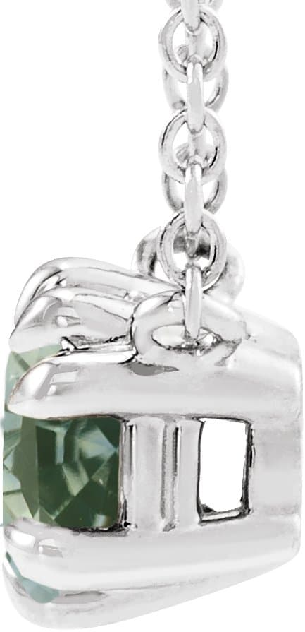 Double Claw-Prong Solitaire Necklace view 2