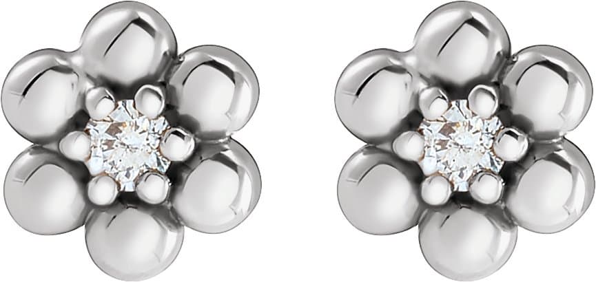 Beaded Daisy Earrings view 2