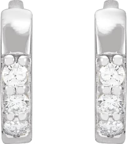 Accented Huggie Earrings, view 3