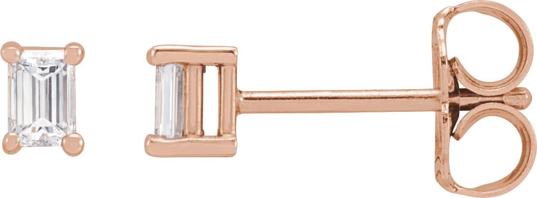 14K Rose .07 CTW Lab-Grown Diamond Stud Earrings