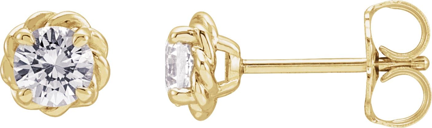 Sterling Silver 1/5 CTW Natural Diamond Claw-Prong Rope Earrings