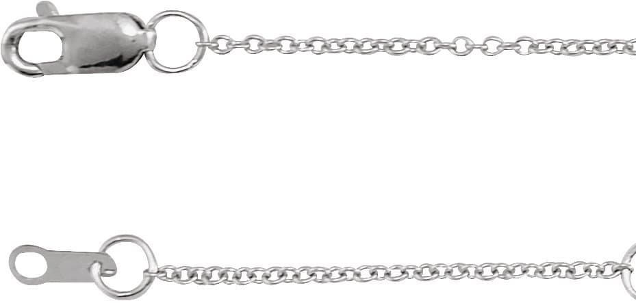 10K Rose 1 mm Cable 24 Chain