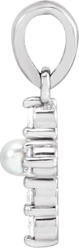 Pearl Cross Necklace or Pendant view 2