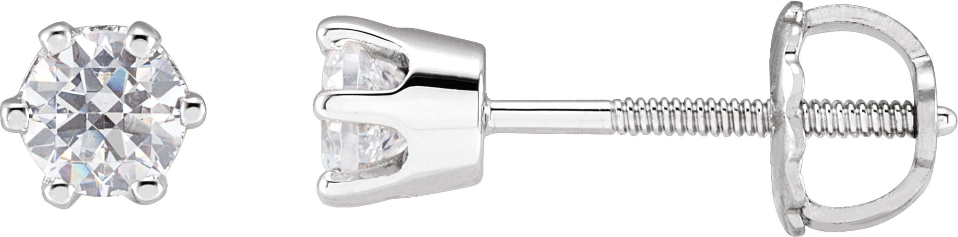 14K White 1 1/2 CTW Natural Diamond Stud Earrings