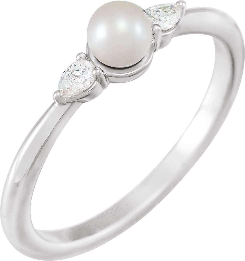 Accented Pearl Ring view 1