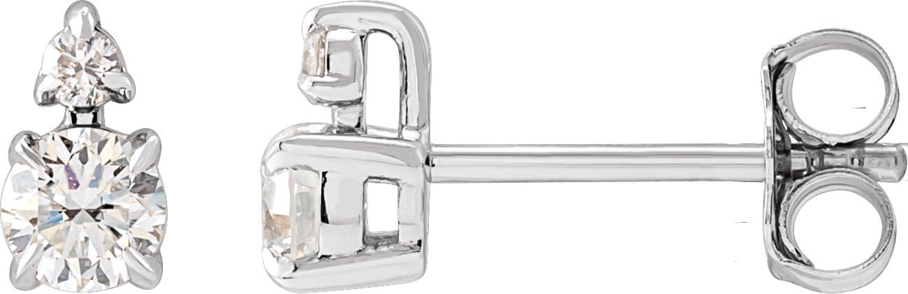 14K Rose 1 CTW Lab-Grown Diamond Earrings