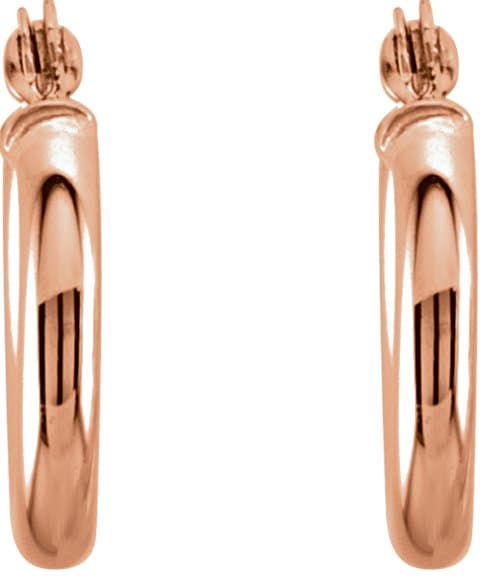 Tube Hoop Earrings view 2