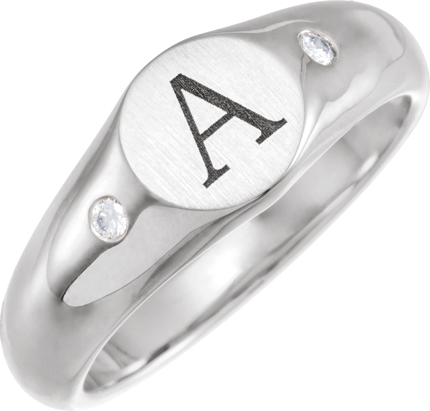 Round Signet Ring view 3