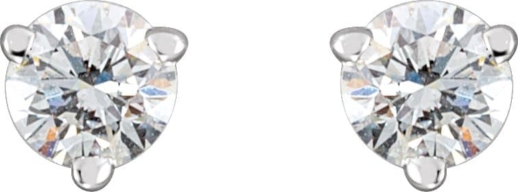 Round 3-Prong Stud Earrings view 2