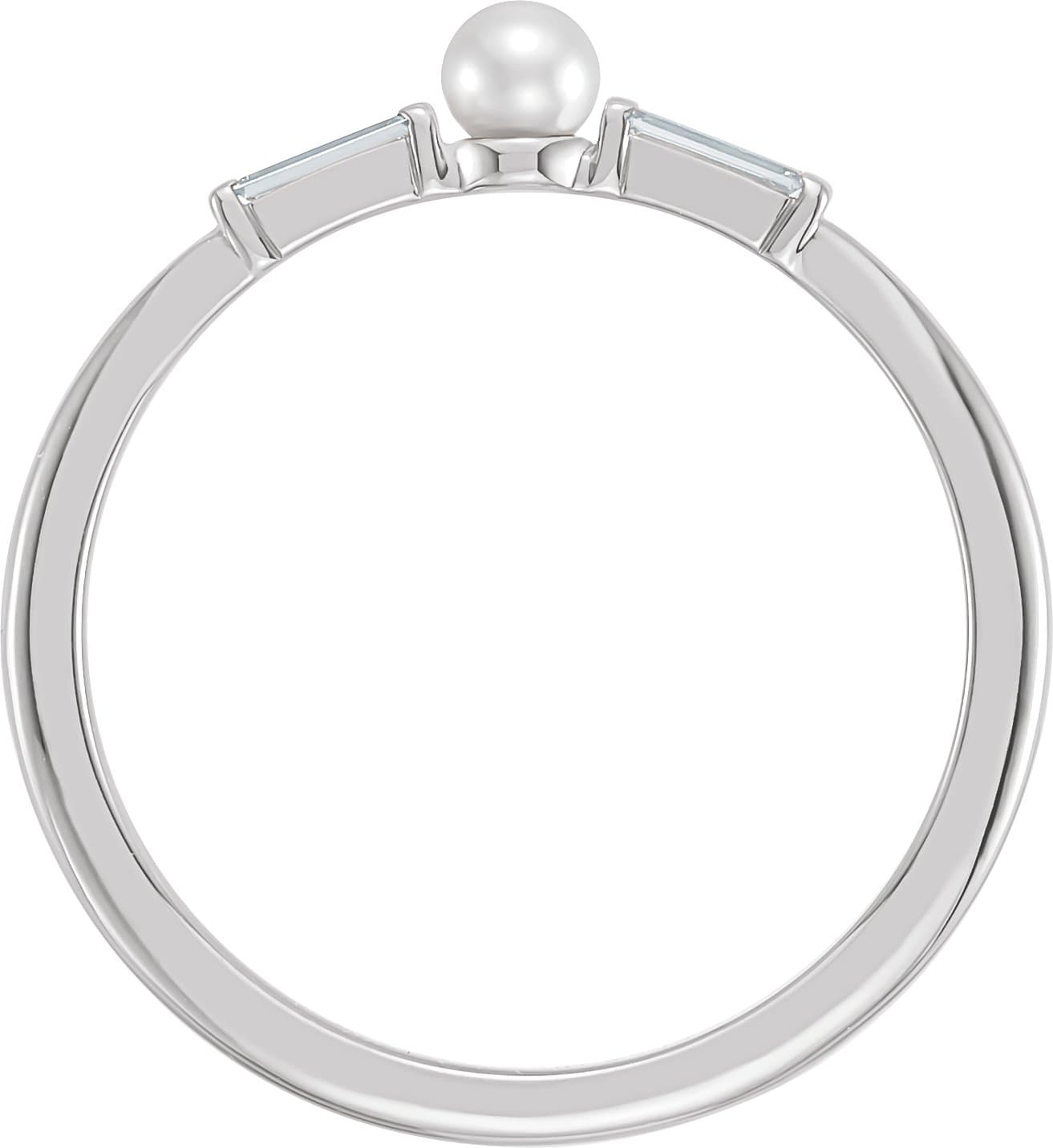 Accented Pearl Ring view 2