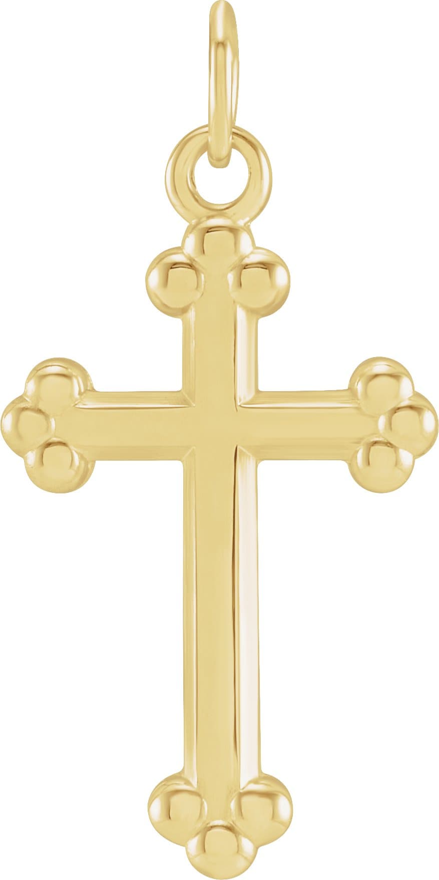 14K White Cross Pendant