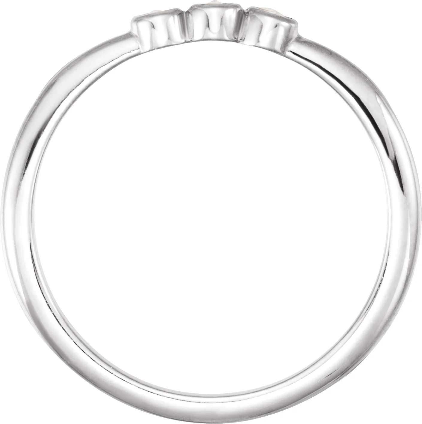 Rose-Cut Stackable Ring, view 3