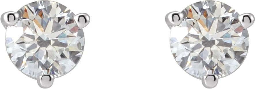 Round 3-Prong Stud Earrings, view 3
