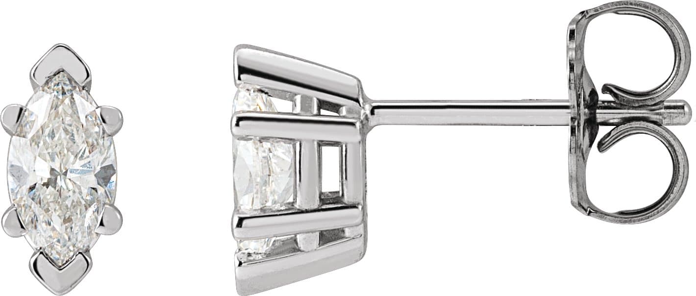 Platinum 1/2 CTW Natural Diamond Earrings