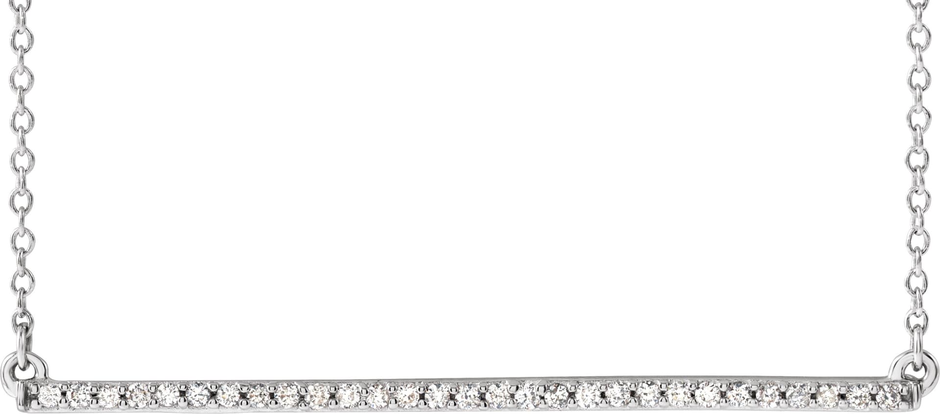 14K Rose 1/2 CTW Lab-Grown Diamond Bar 16-1 Necklace