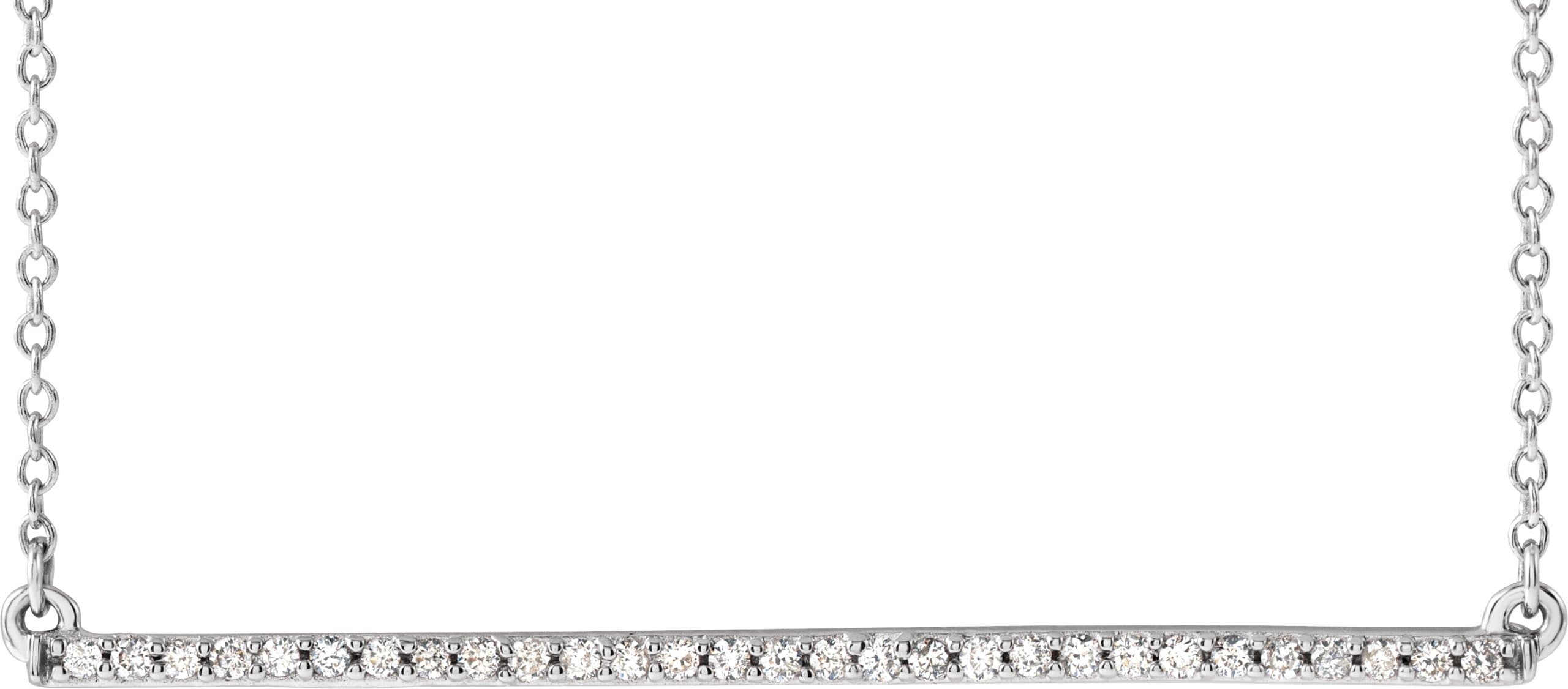 14K Rose 1/2 CTW Lab-Grown Diamond Bar 16-1 Necklace