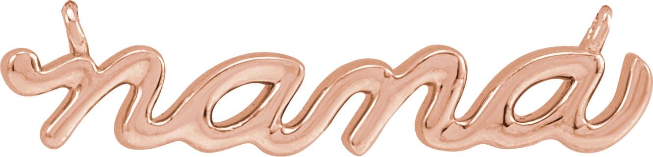 10K Rose Gold 19.57x4.61 mm Nana Necklace Center