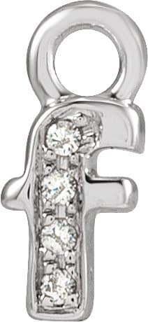 14K Rose Petite Pavé™ .01 CTW Natural Diamond Initial V Dangle
