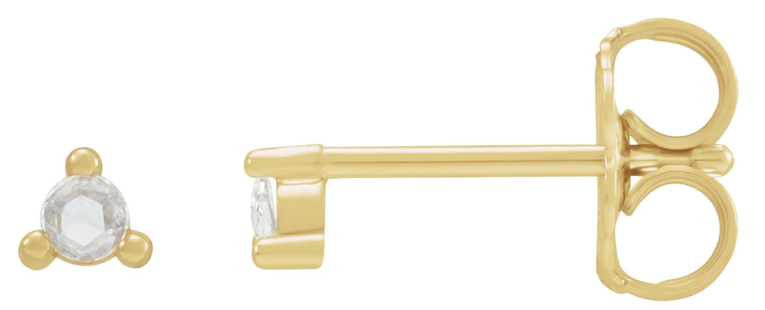 14K Rose .04 CTW Rose-Cut Natural Diamond Earrings