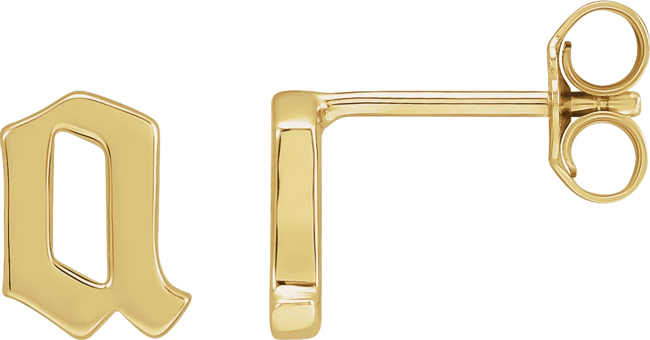 Gothic Initial Earring