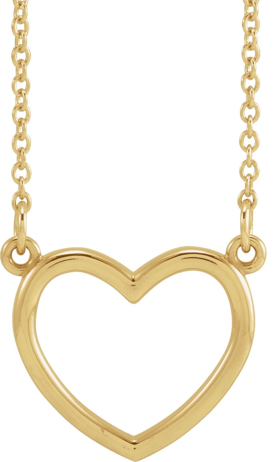 14K White Heart 16 Necklace