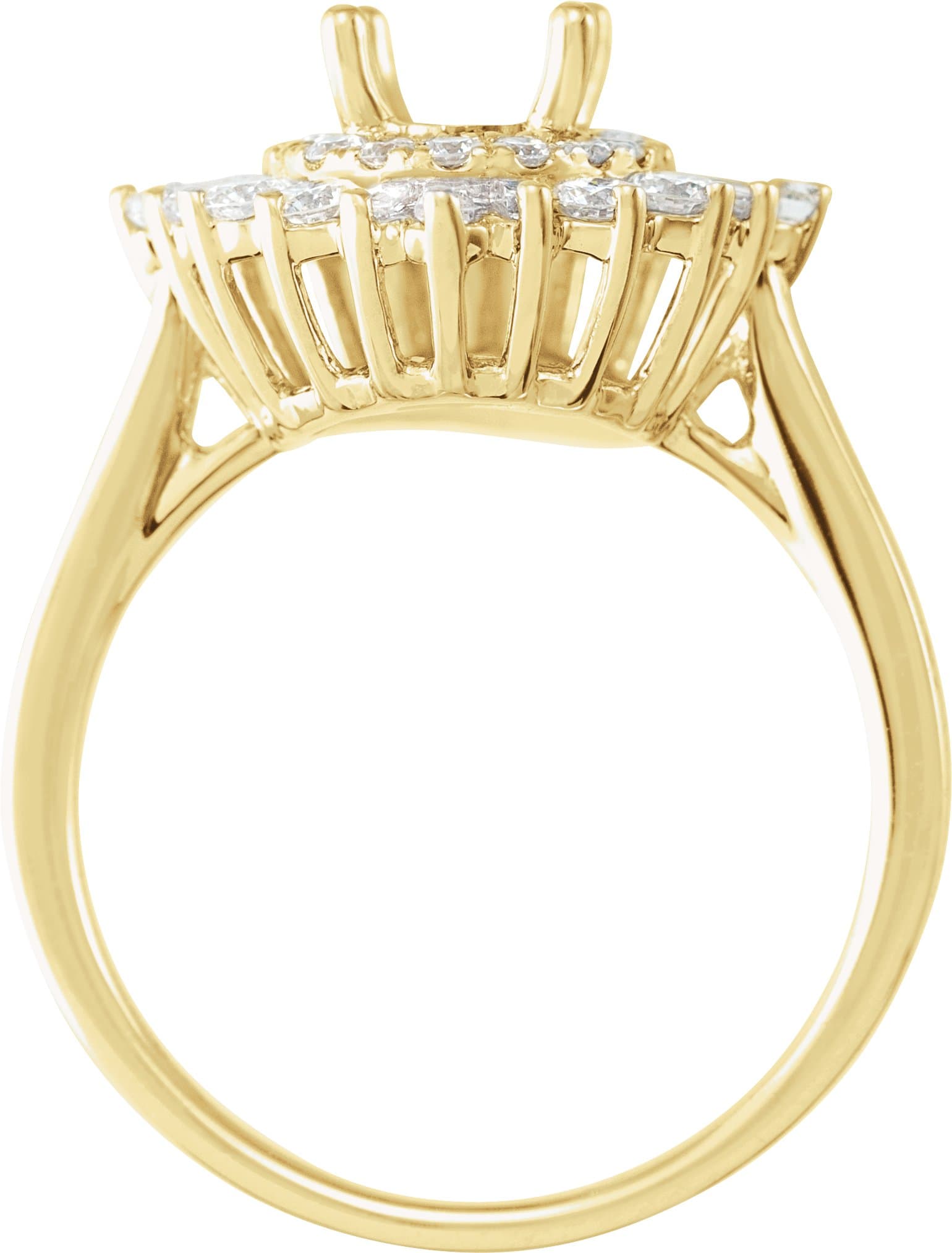 Double Halo-Style Engagement Ring or Band view 2