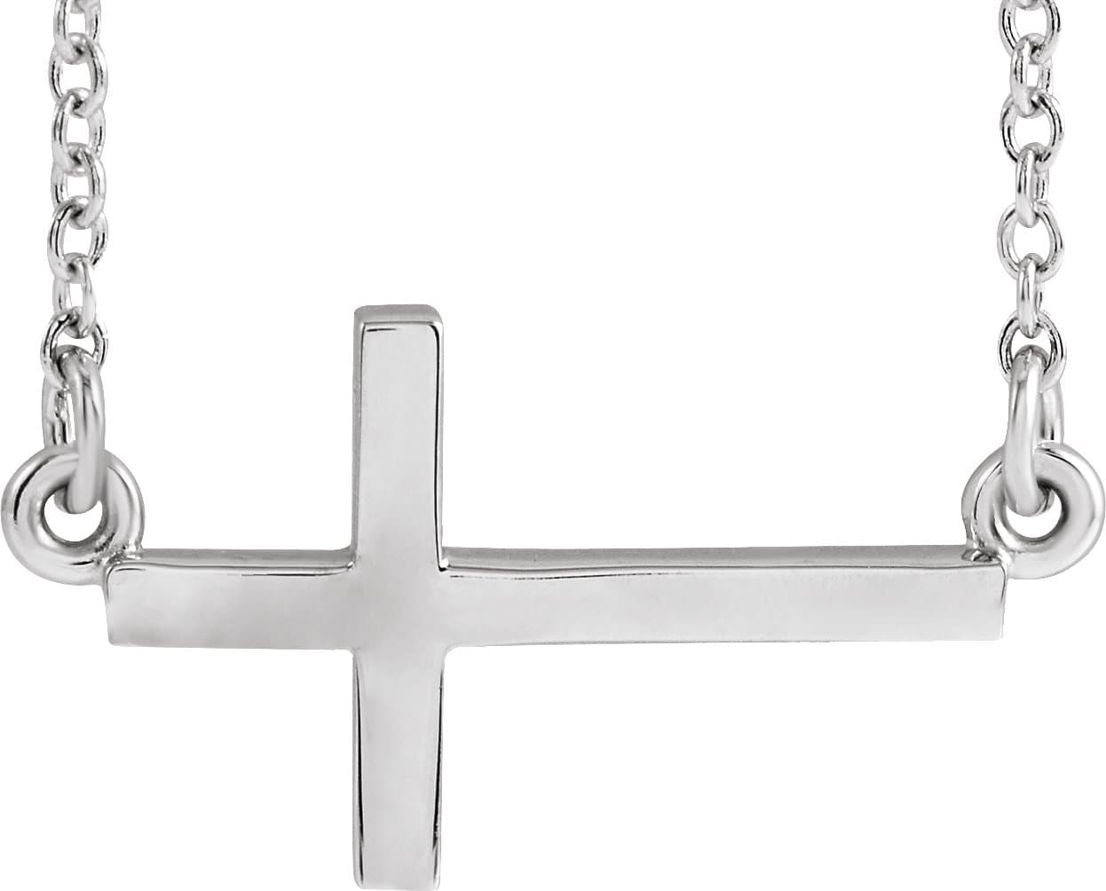 Sideways Cross Necklace view 1