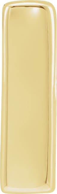 14K Rose Block Initial B Slide Pendant
