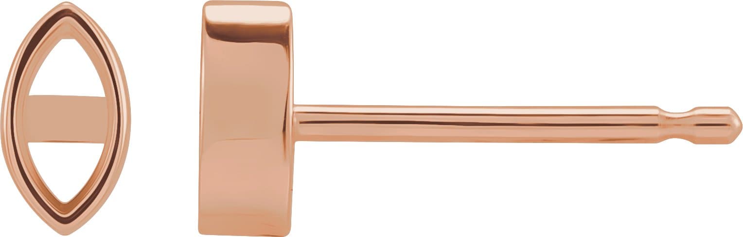14K Rose Gold .04 CTW Natural Diamond Solitaire Bezel-Set Earrings