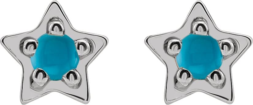 Star Cabochon Earrings view 2