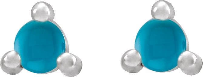 Round 3-Prong Rose-Cut Stud Earrings view 2