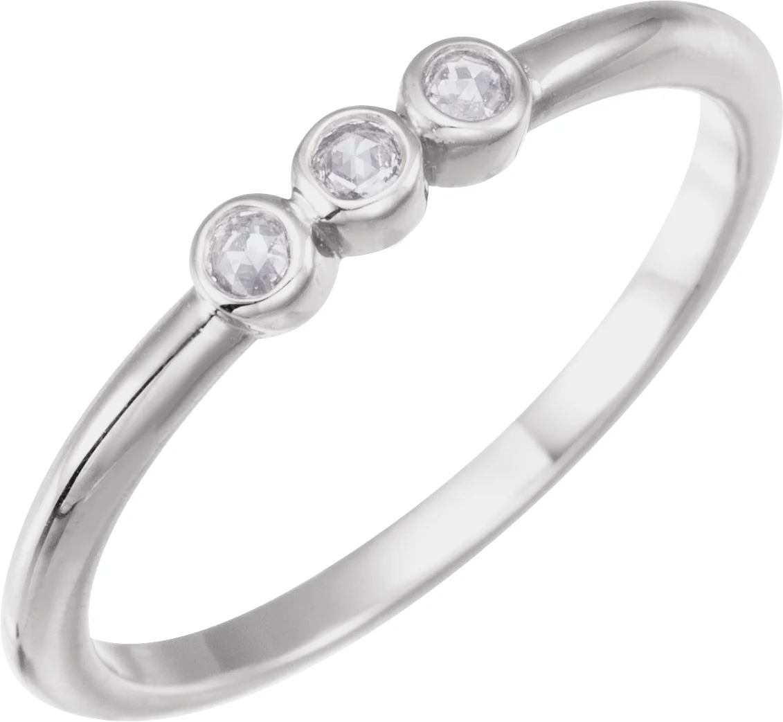 Rose-Cut Stackable Ring, view 2