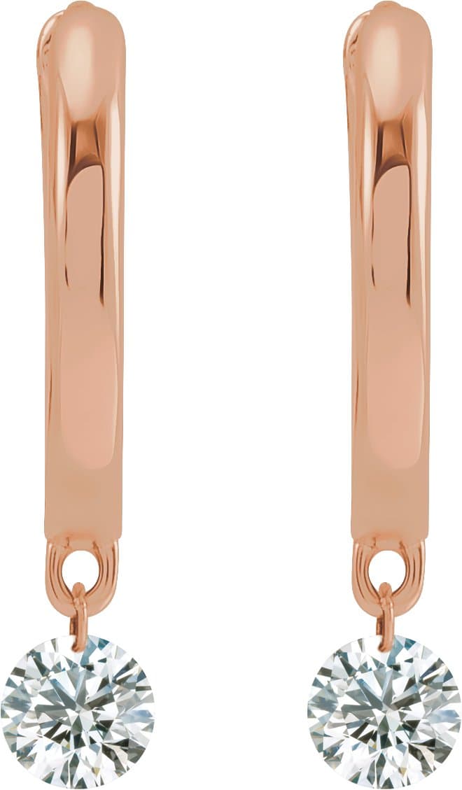 Accented Hinged Hoop Earrings view 2