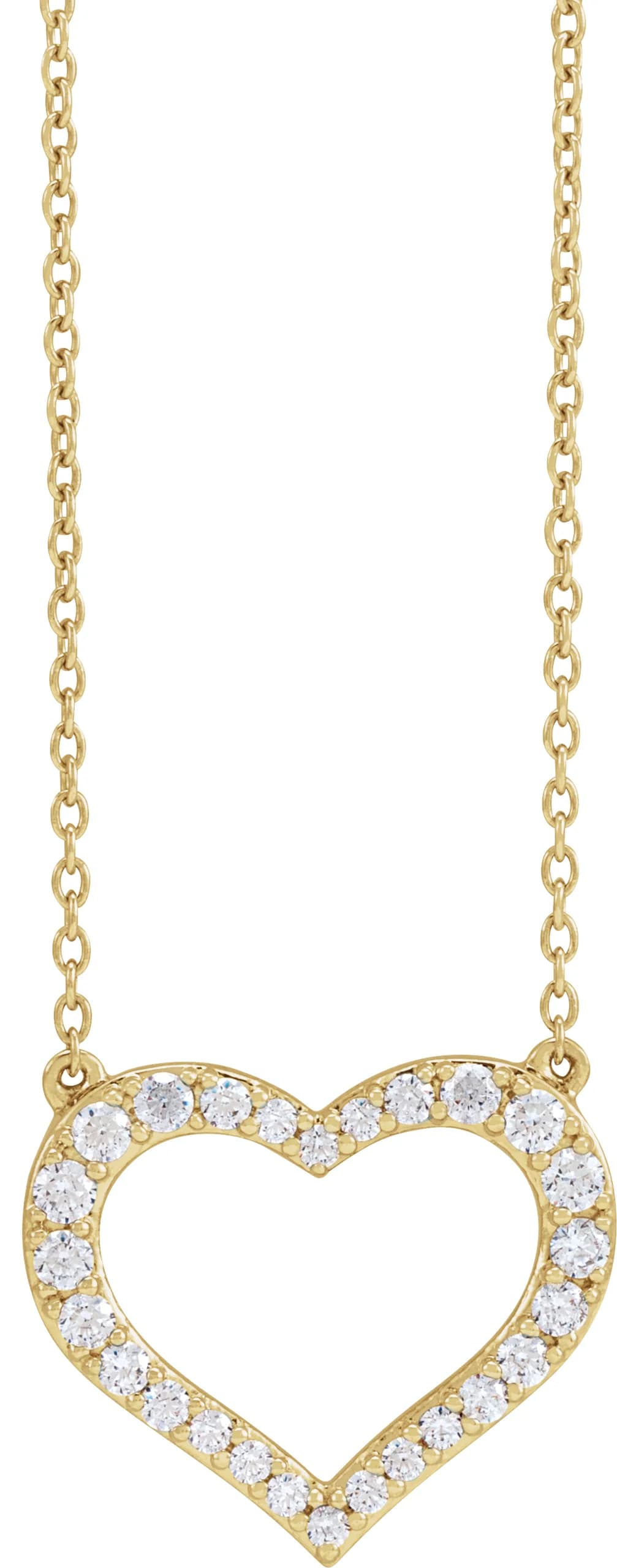 Lab-Grown Diamond Heart Necklace