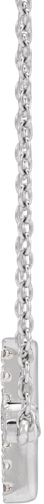 Lab-Grown Diamond Sideways Cross Necklace view 2