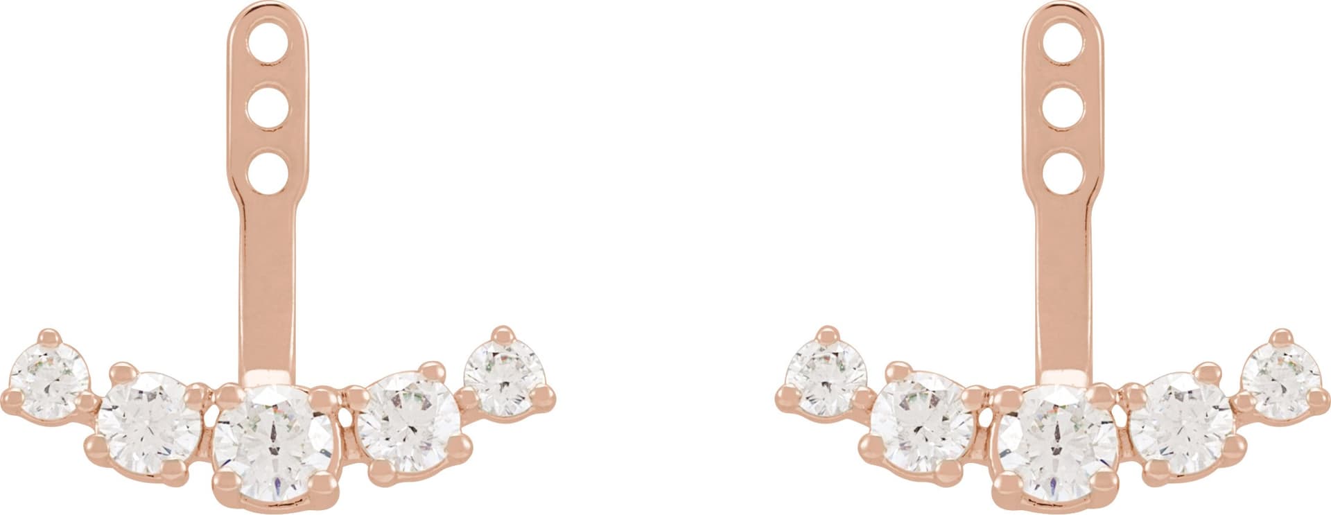 Lab-Grown Diamond Bar Earring Jackets view 2