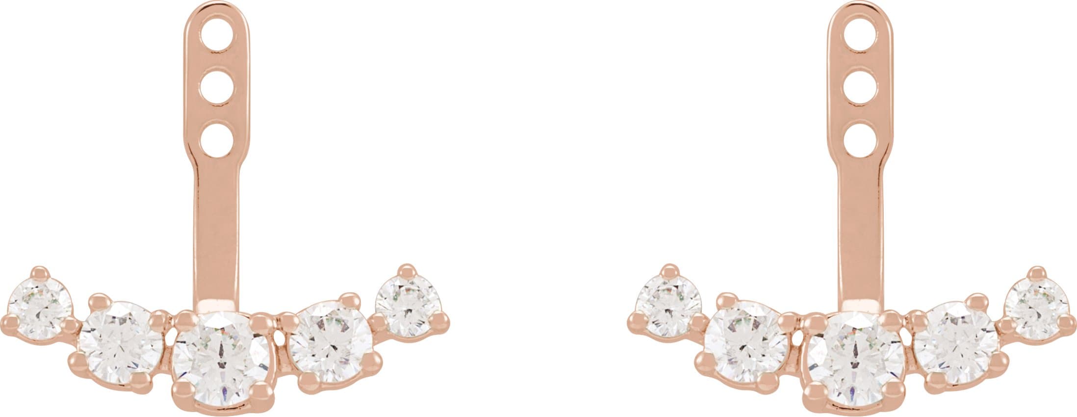 Lab-Grown Diamond Bar Earring Jackets view 2