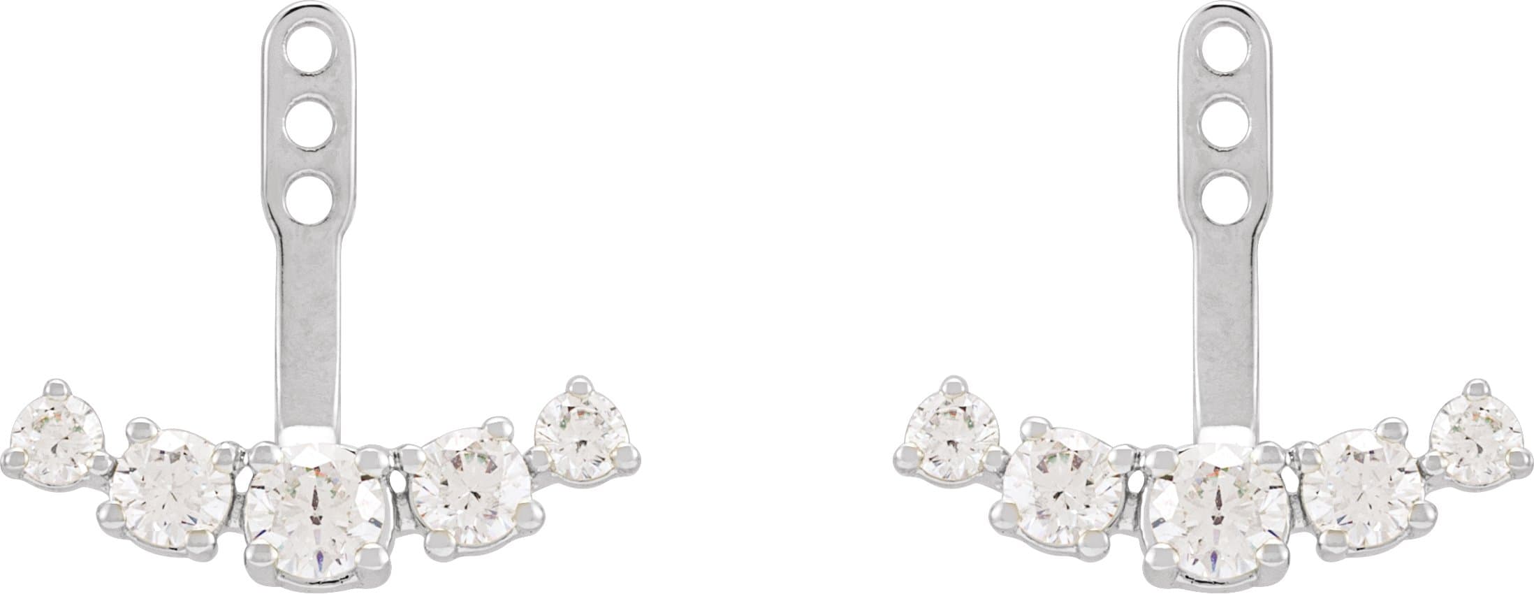Lab-Grown Diamond Bar Earring Jackets view 2