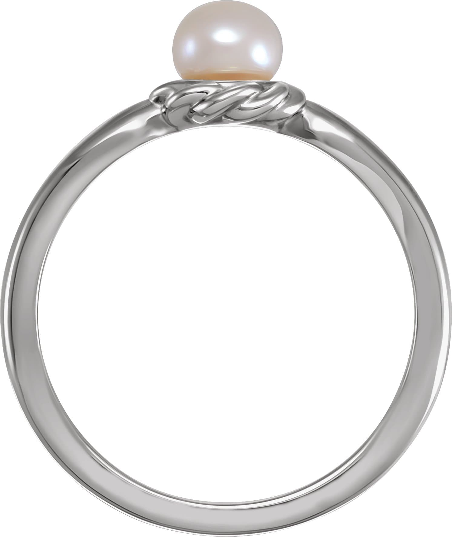 Pearl Halo-Style Rope Ring view 2