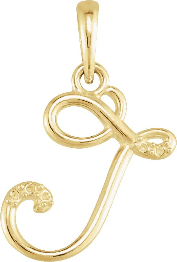 10K White Accented Initial R 18" Necklace Mounting