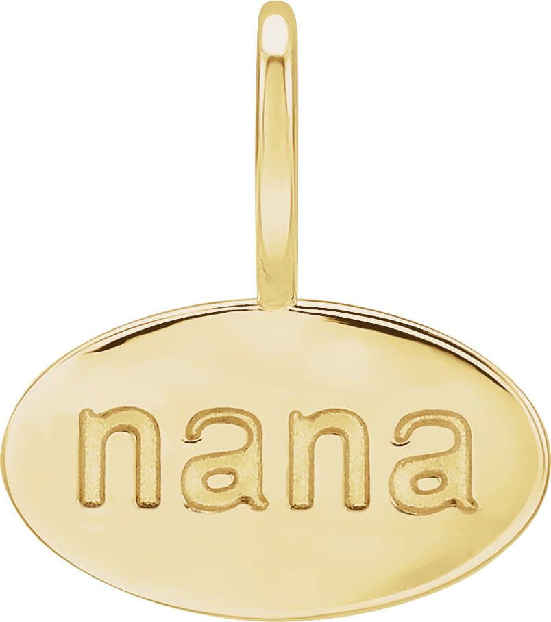 14K Rose Gold Nana Charm/Pendant
